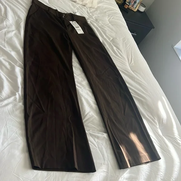 NWT Zara Trousers in brown - Picture 1 of 5